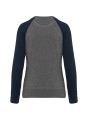 KARIBAN Sweat-shirt French Terry Bio bicolore col rond manches raglan femme /api/colors/261233a2-abd2-4ddf-aea2-753820b2d6a7 personnalisable