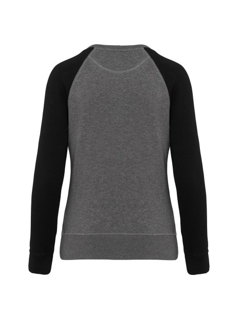 KARIBAN Sweat-shirt French Terry Bio bicolore col rond manches raglan femme /api/colors/a27fa045-e5a8-4e5a-b24d-24864e8a0062 personnalisable