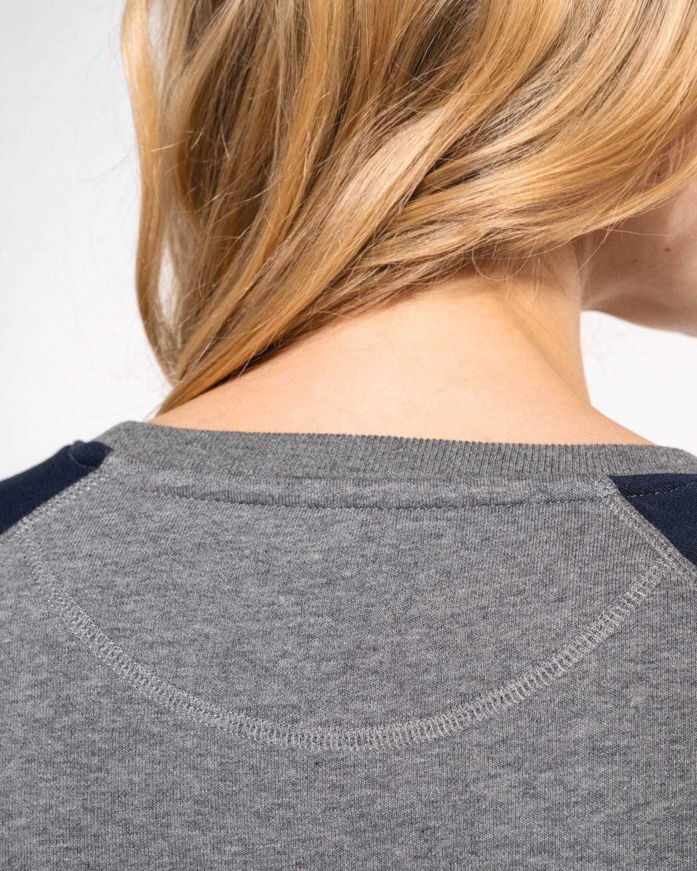 Sweat-shirts personnalisable KARIBAN Sweat-shirt French Terry Bio bicolore col rond manches raglan femme
