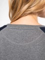 Sweat-shirts à personnaliser KARIBAN Sweat-shirt French Terry Bio bicolore col rond manches raglan femme 