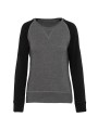 KARIBAN Sweat-shirt French Terry Bio bicolore col rond manches raglan femme /api/colors/a27fa045-e5a8-4e5a-b24d-24864e8a0062 personnalisable