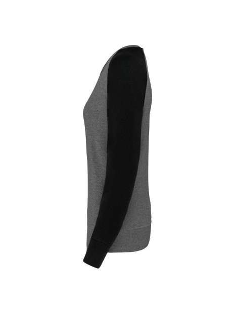 KARIBAN Sweat-shirt French Terry Bio bicolore col rond manches raglan femme /api/colors/a27fa045-e5a8-4e5a-b24d-24864e8a0062 personnalisable