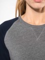 Sweat-shirts à personnaliser KARIBAN Sweat-shirt French Terry Bio bicolore col rond manches raglan femme 