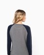 Sweat-shirts personnalisable KARIBAN Sweat-shirt French Terry Bio bicolore col rond manches raglan femme