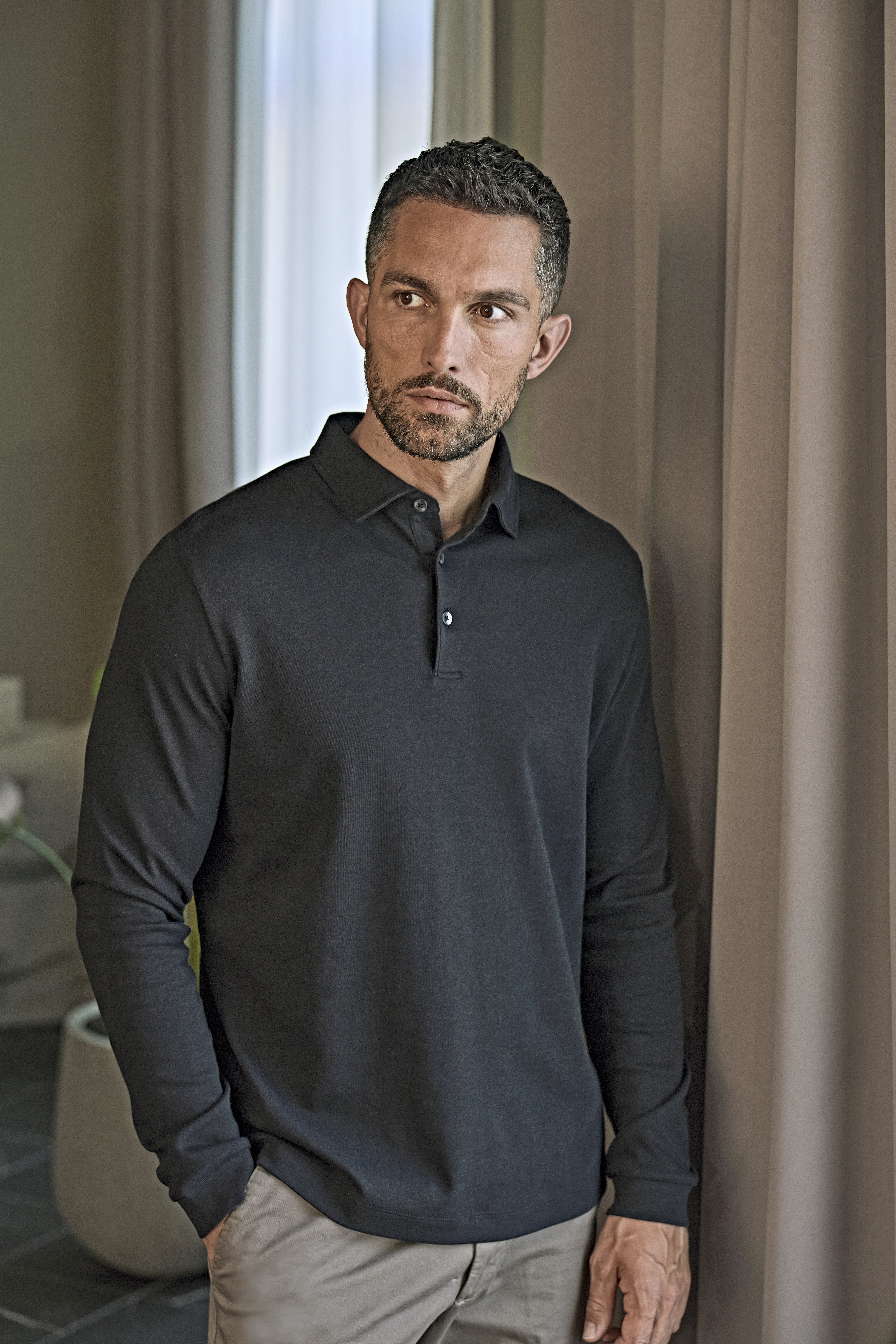 Polos personnalisable TEE JAYS Pima Cotton Long Sleeve Polo