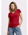 PROMODORO Women´s Slim Fit V-Neck-T T-Shirts personalisierbar