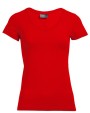 PROMODORO Women´s Slim Fit V-Neck-T T-Shirts personalisierbar