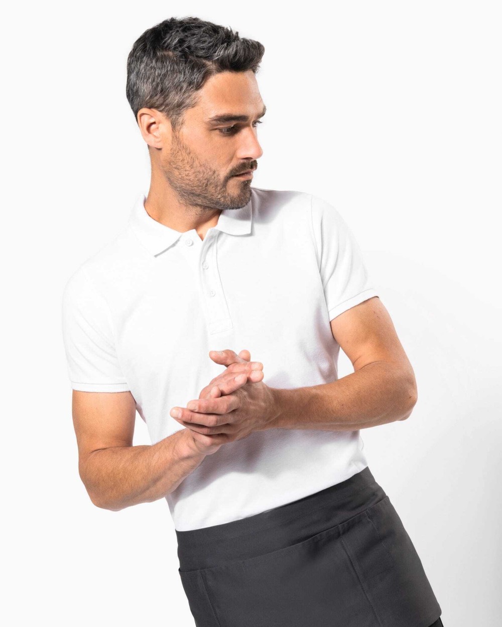 Schorten KARIBAN Katoenen kort schort voor bedrukking &amp; borduring