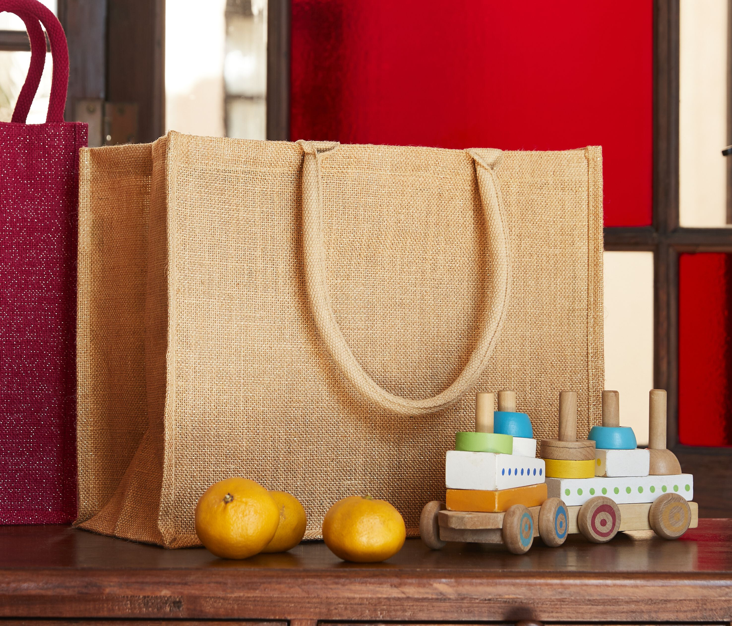 Sacs & Bagagerie personnalisable WESTFORDMILL SHIMMER JUTE SHOPPER