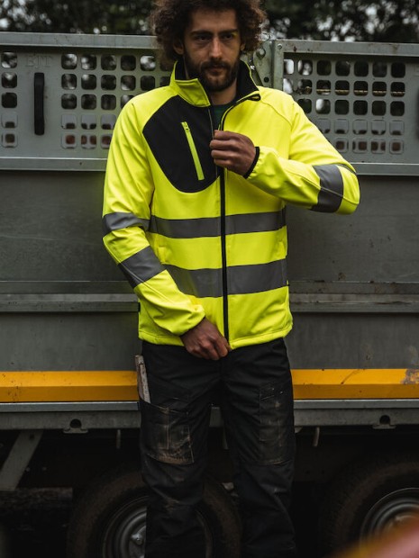 Softshells à personnaliser PROJOB 6432 SOFTSHELL - EN ISO 20471 CLASSE 3/2 