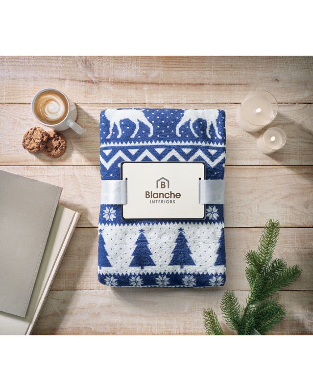 Plaids personnalisable 4DO Couverture en RPET 190 gr/m².