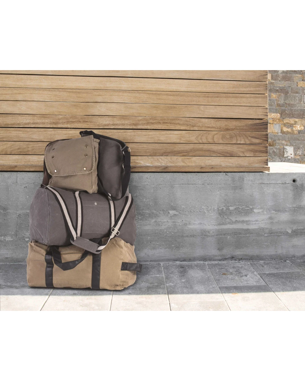 Tassen & Zakken KIMOOD Vintage Canvas Reistas voor bedrukking &amp; borduring
