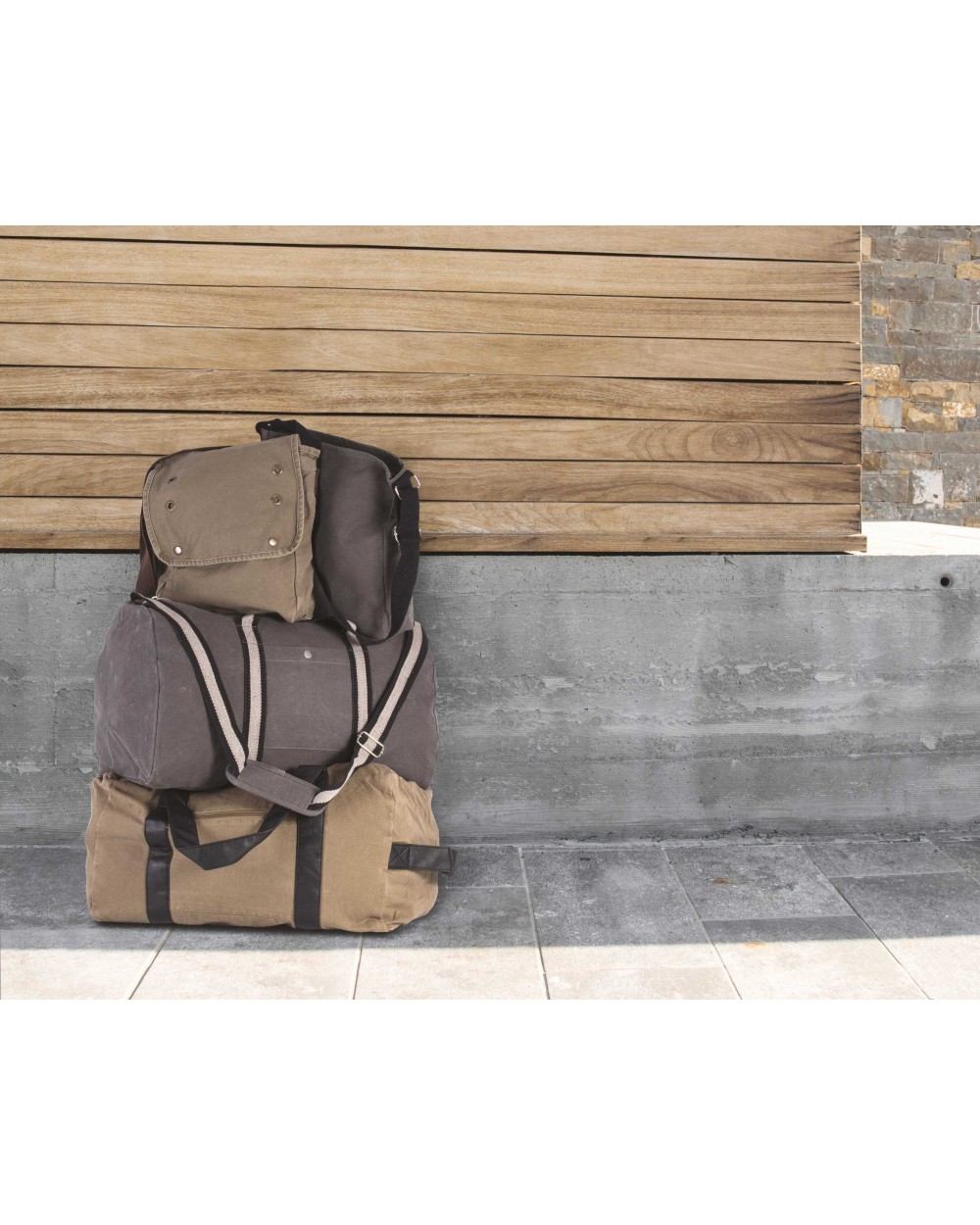 Tassen & Zakken KIMOOD Vintage Canvas Reistas voor bedrukking &amp; borduring