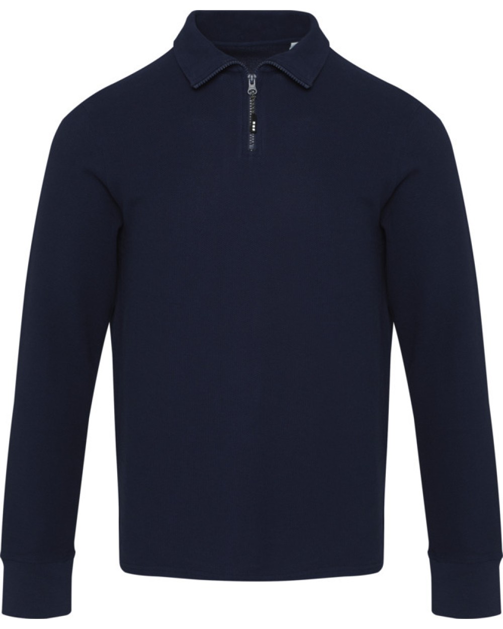 Polos personnalisable ELEVATE Polo unisexe de 245 g/m² Apollo à manches longues et demi fermeture éclair