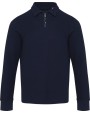 Polos personnalisable ELEVATE Polo unisexe de 245 g/m² Apollo à manches longues et demi fermeture éclair