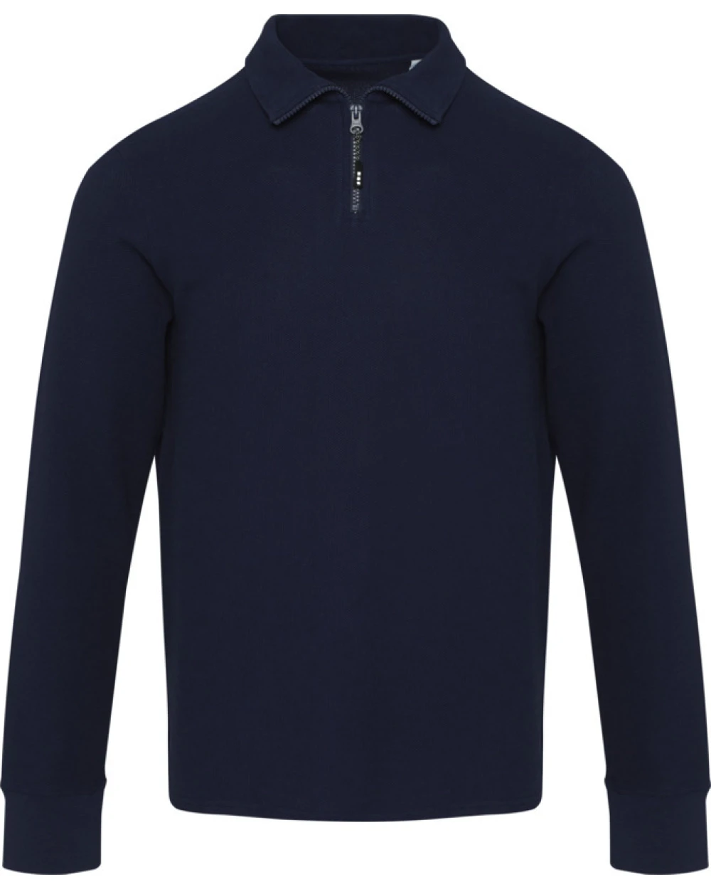 Polos personnalisable ELEVATE Polo unisexe de 245 g/m² Apollo à manches longues et demi fermeture éclair