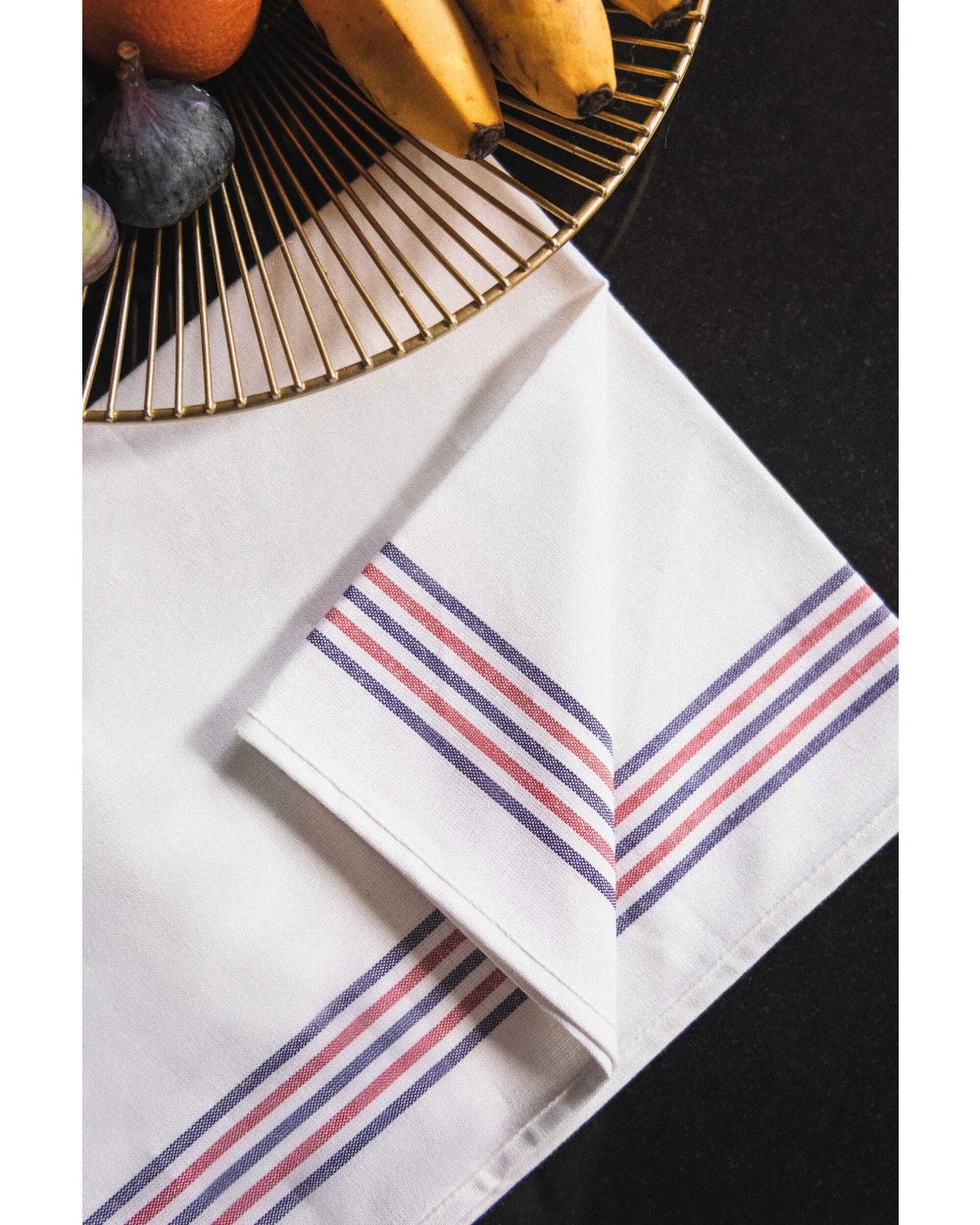 Produits éponges personnalisable KARIBAN Essuie-vaisselle 5 rayures Origine France Garantie