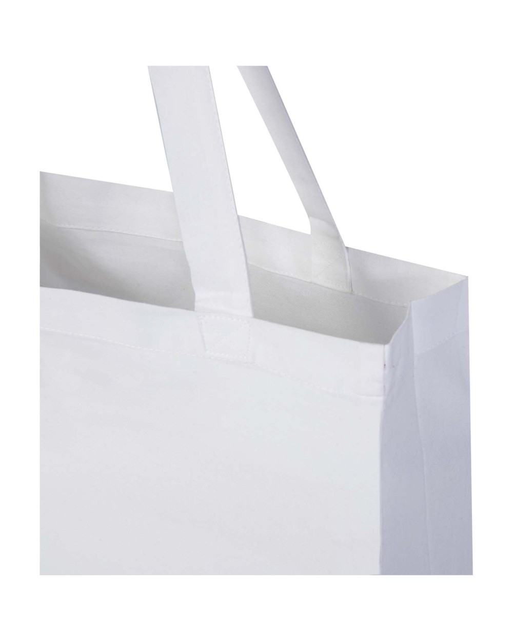 Tote bags 4DO Madras draagtas van 140 g/m² GRS gerecycled katoen met inzetstuk voor bedrukking &amp; borduring