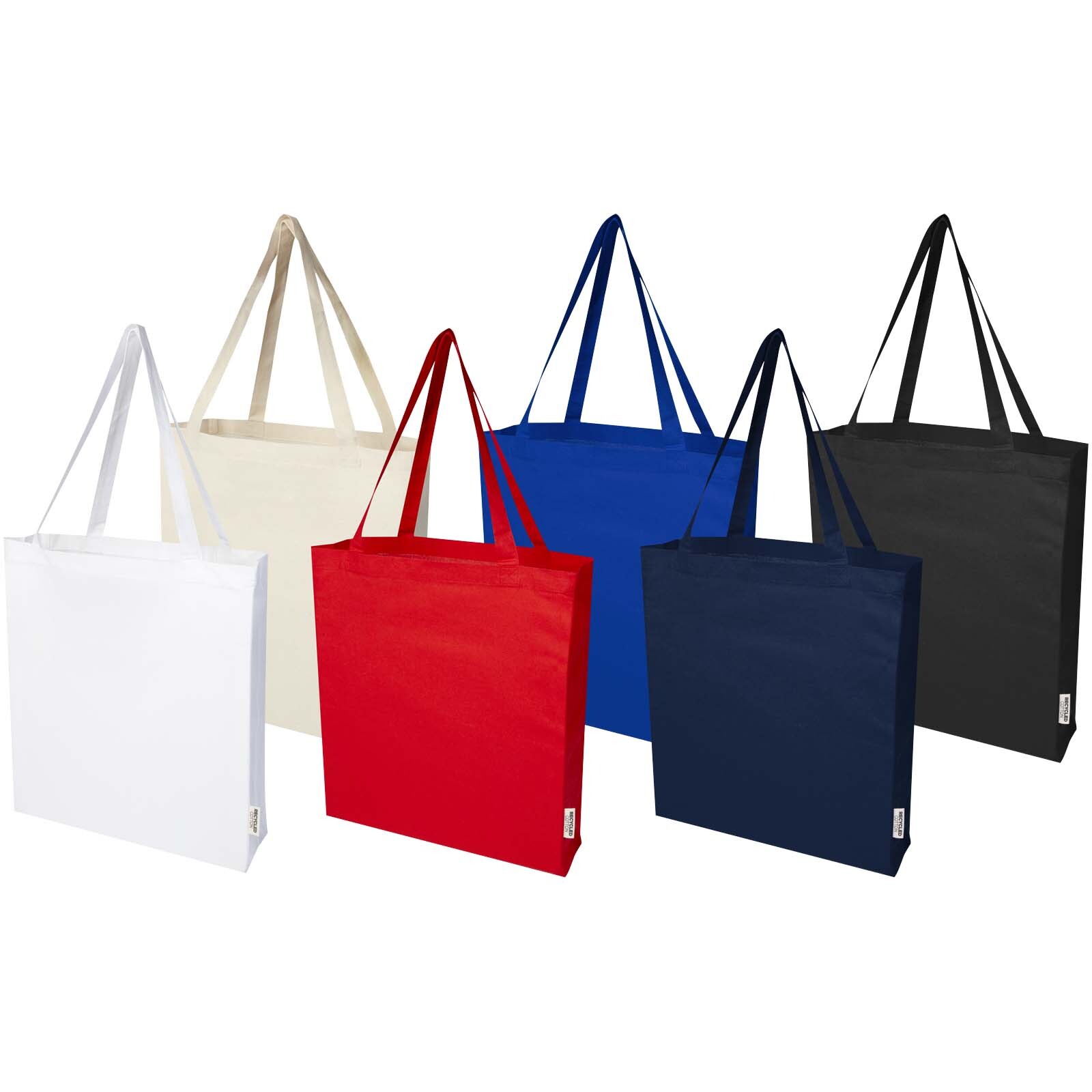 Tote bags personnalisable 4DO Sac shopping à soufflets Madras en coton recyclé 140 g/m² certifié GRS
