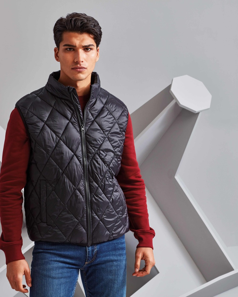 2786 Diamond pane padded gilet Jacken personalisierbar
