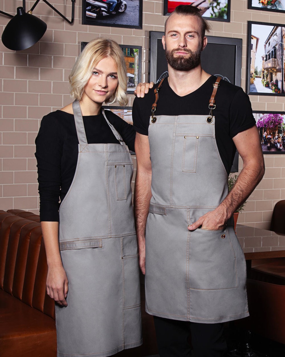 Schorten KARLOWSKY BIB APRON URBAN CASUAL-STYLE voor bedrukking &amp; borduring