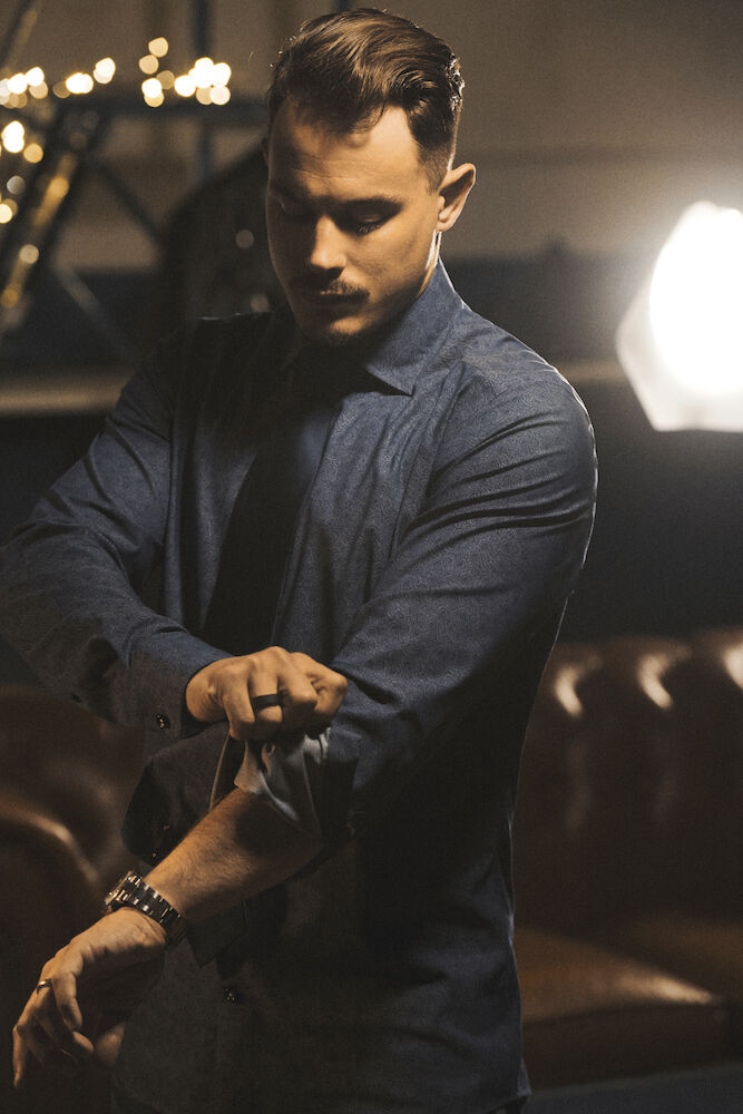 Chemises personnalisable J. HARVEST & FROST PB143 Twill Chemise Slim Fit Hommes