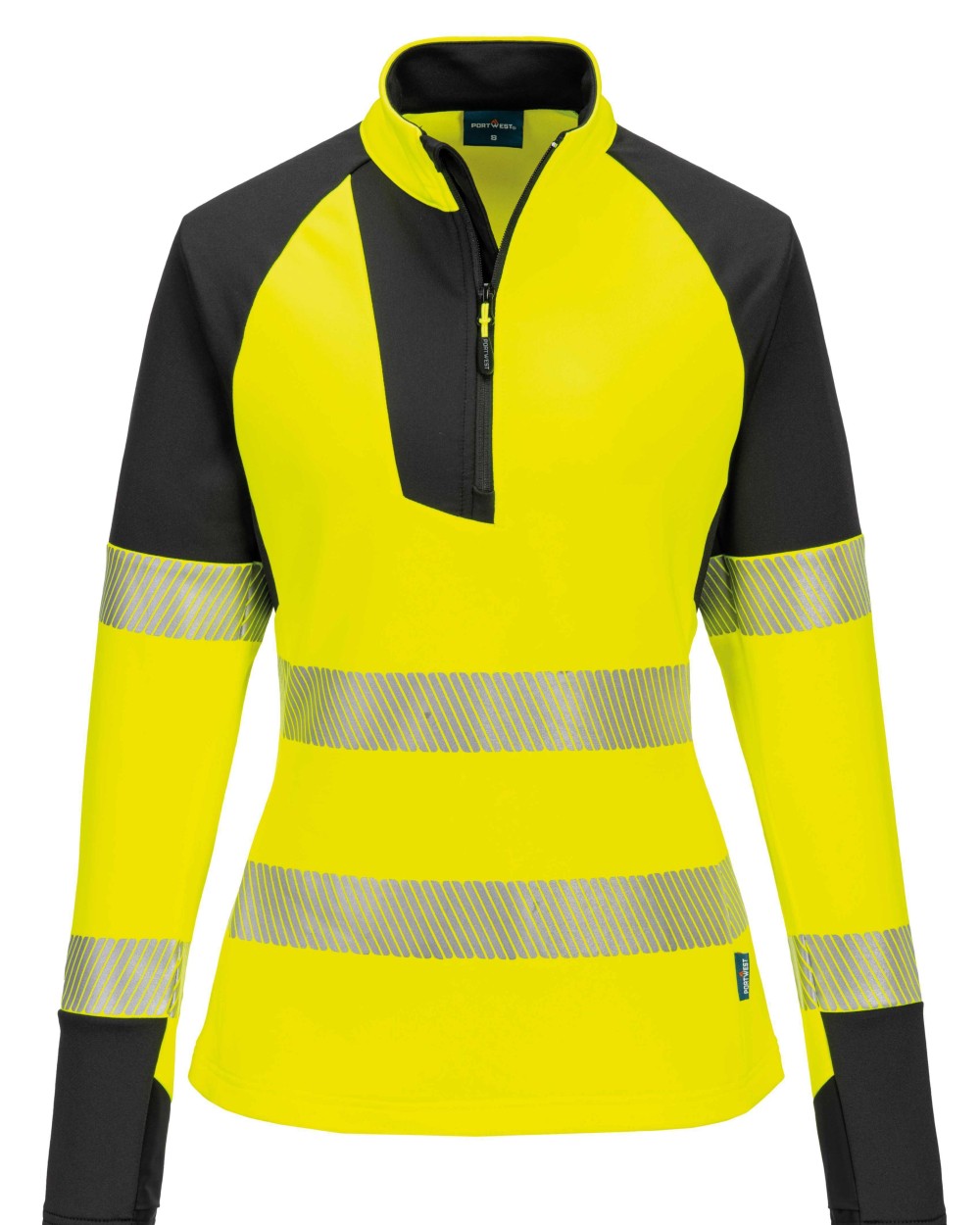 Sweaters & hoodies PORTWEST Women’s PW3 Hi-vis ¼-zip sweatshirt (T173) voor bedrukking &amp; borduring