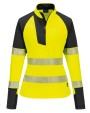 Sweaters & hoodies PORTWEST Women’s PW3 Hi-vis ¼-zip sweatshirt (T173) voor bedrukking &amp; borduring