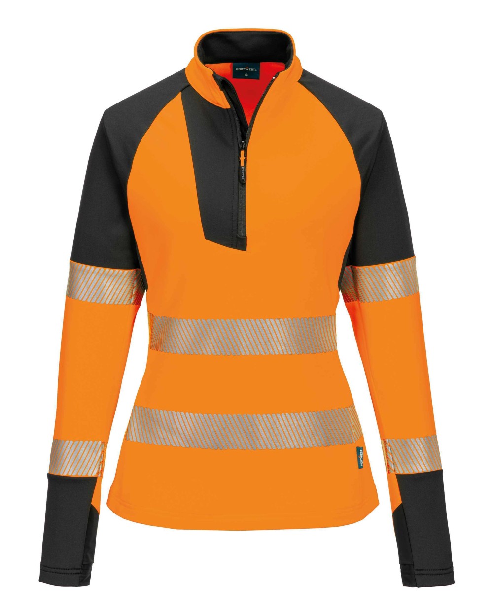 Sweaters & hoodies PORTWEST Women’s PW3 Hi-vis ¼-zip sweatshirt (T173) voor bedrukking &amp; borduring