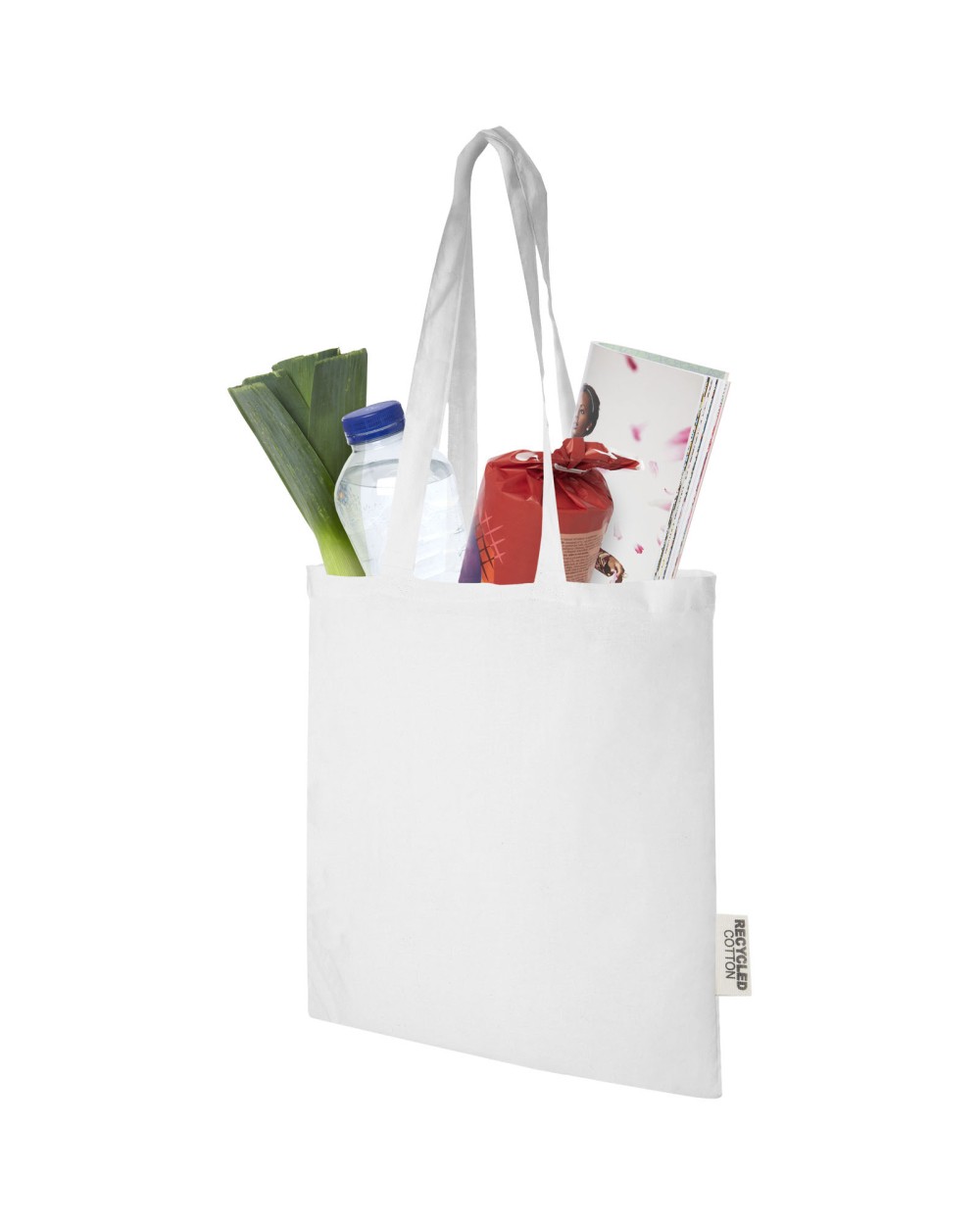 Tote bags personnalisable 4DO Sac shopping Madras en coton certifié GRS de 140 g/m2 de 7 L