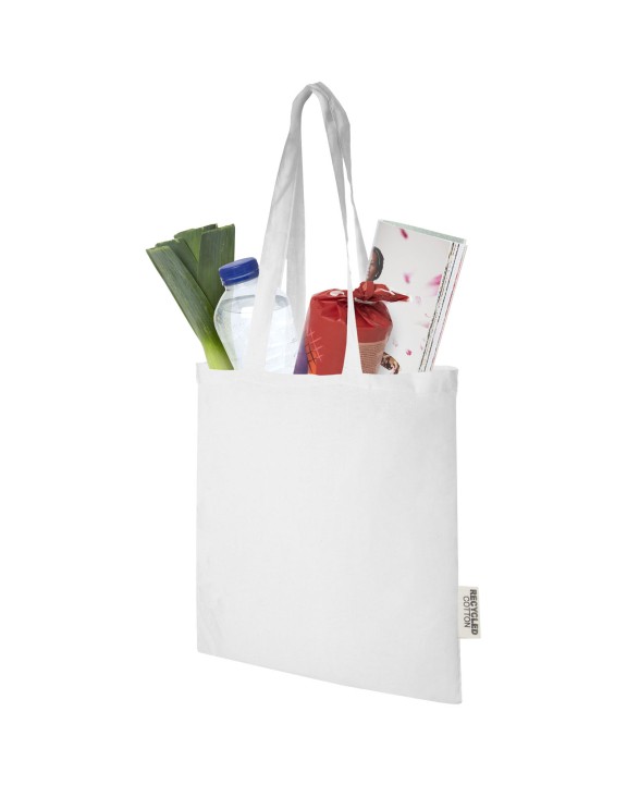 4DO Madras 140 g/m² Baumwoll Tragetasche aus GRS recycelter Baumwolle, 7L Tote Bags personalisierbar