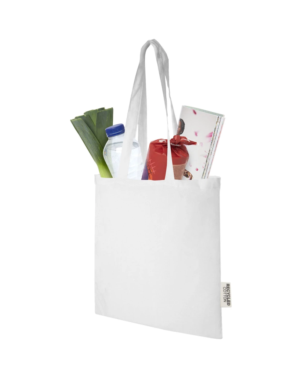 Tote bags 4DO Madras 140 g/m2 draagtas van GRS gerecycled katoen 7 l voor bedrukking &amp; borduring