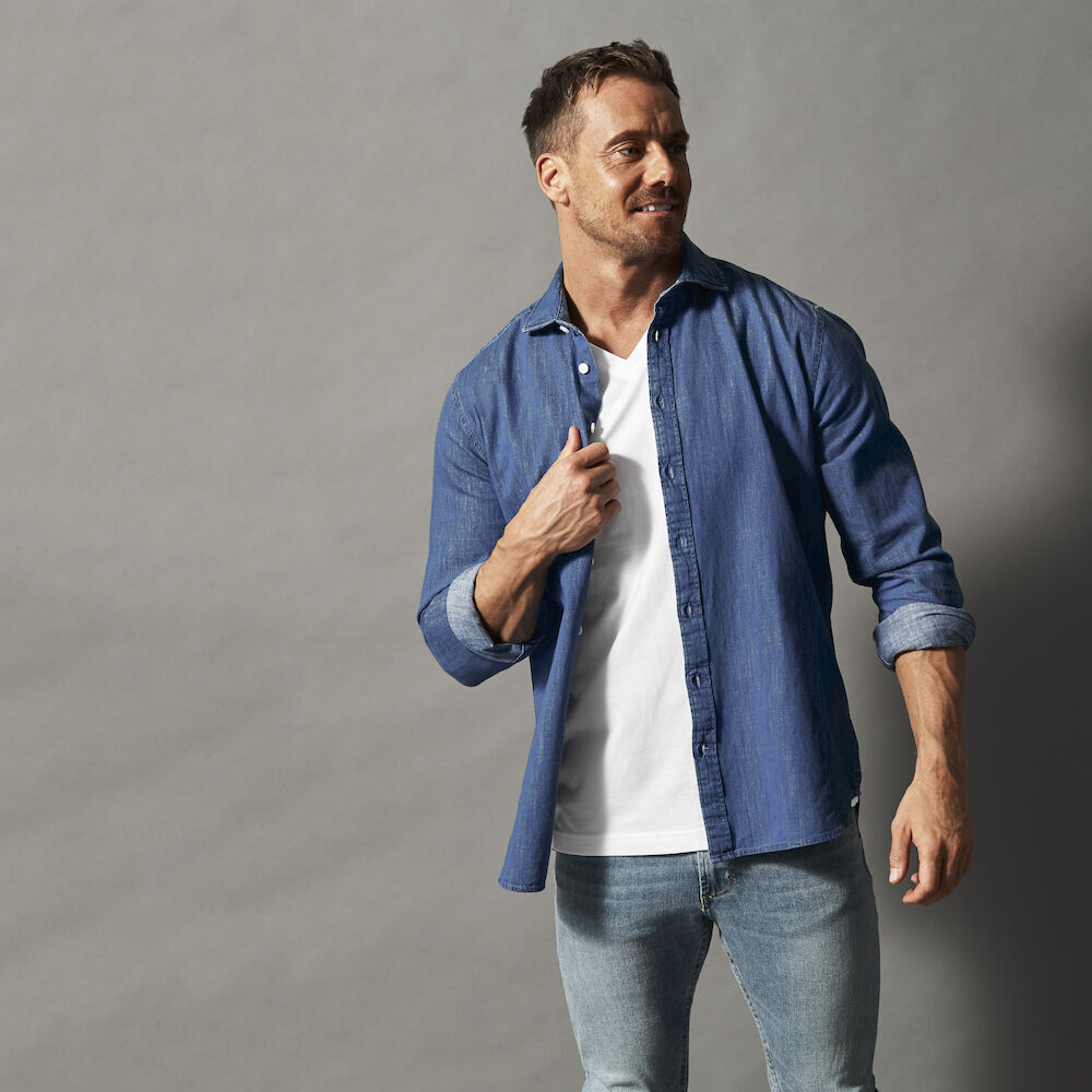 Hemden COTTOVER DENIM SHIRT COMFORT MAN - GOTS GECERTIFICEERD voor bedrukking &amp; borduring
