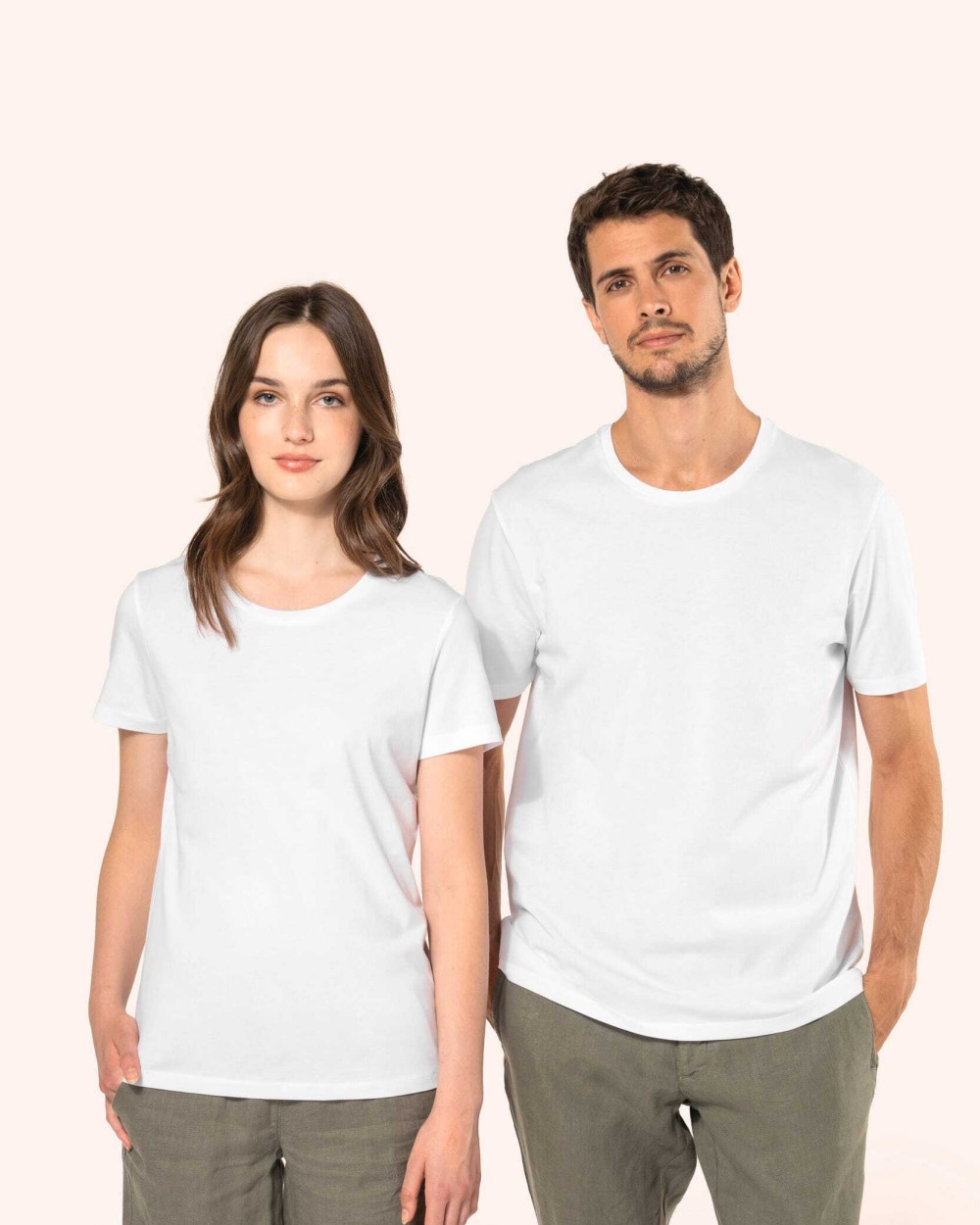 T-shirts KARIBAN Supima® dames-T-shirt ronde hals korte mouwen voor bedrukking &amp; borduring