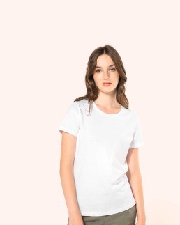 T-shirt Supima® col rond manches courtes femme