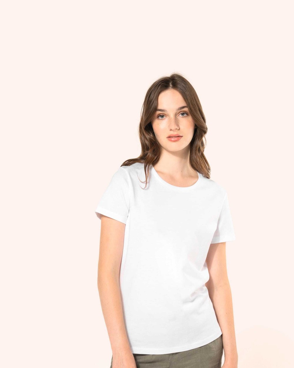 KARIBAN Supima® Damen-T-Shirt mit Rundhals ausschnitt und kurzen Ärmeln T-Shirts personalisierbar