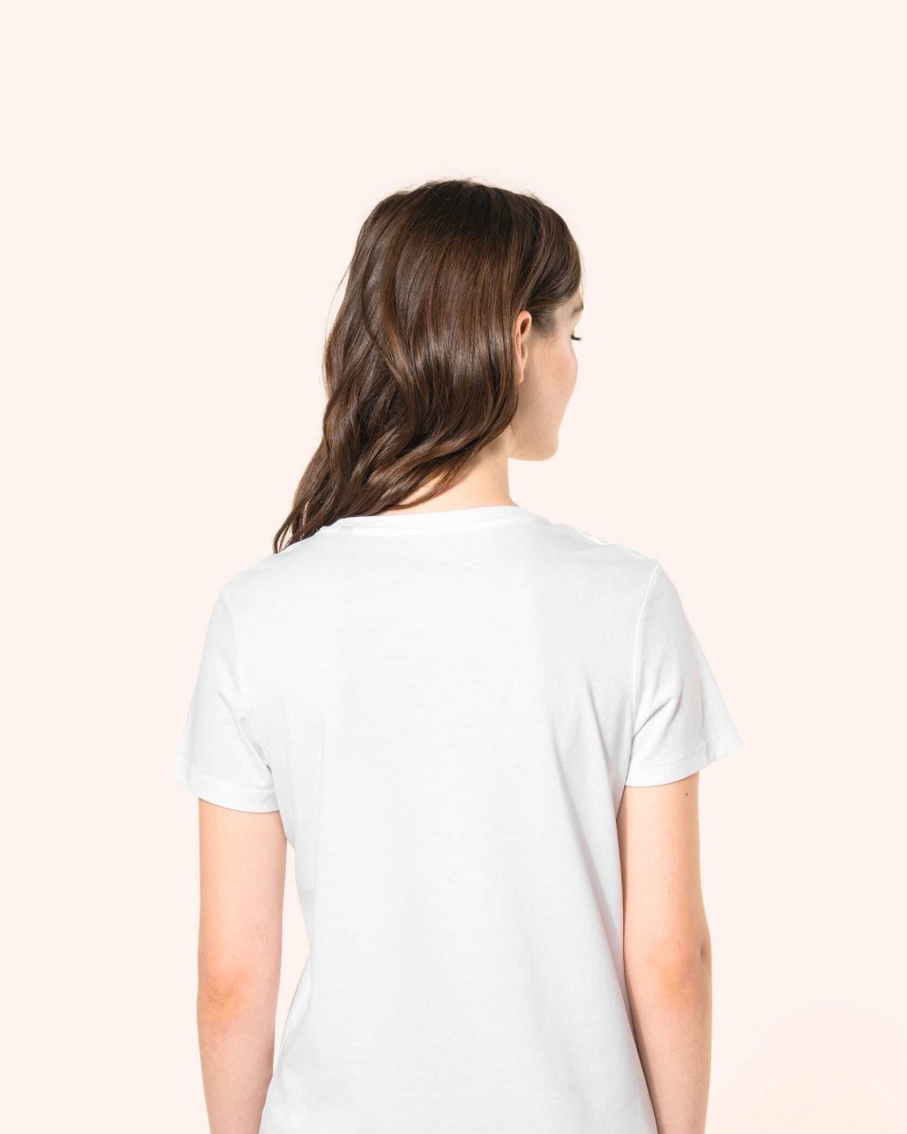 T-shirts KARIBAN Supima® dames-T-shirt ronde hals korte mouwen voor bedrukking &amp; borduring