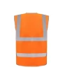 Gilets de sécurité personnalisable YOKO HI-VIS ZIP ID REFLECTIVE BORDER WAISTCOAT