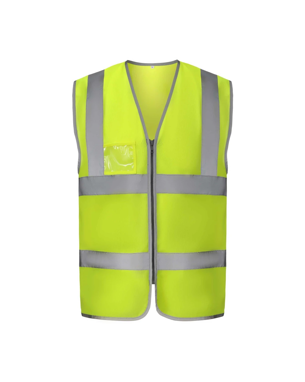 Gilets de sécurité personnalisable YOKO HI-VIS ZIP ID REFLECTIVE BORDER WAISTCOAT