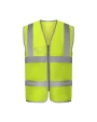 Gilets de sécurité personnalisable YOKO HI-VIS ZIP ID REFLECTIVE BORDER WAISTCOAT