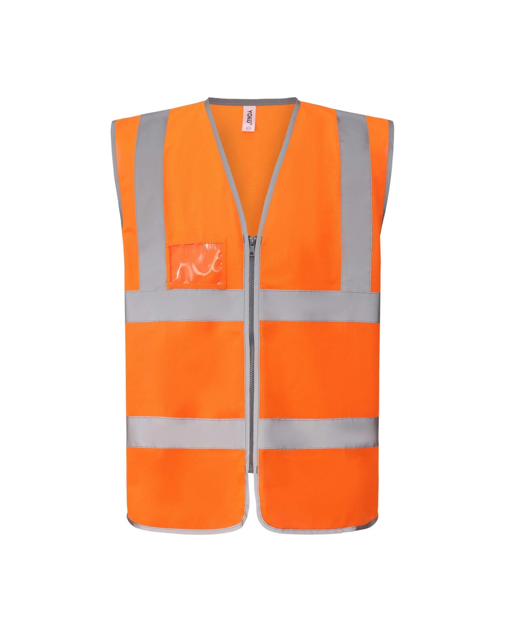 Fluo vestjes YOKO HI-VIS ZIP ID REFLECTIVE BORDER WAISTCOAT voor bedrukking &amp; borduring