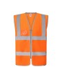 Gilets de sécurité personnalisable YOKO HI-VIS ZIP ID REFLECTIVE BORDER WAISTCOAT