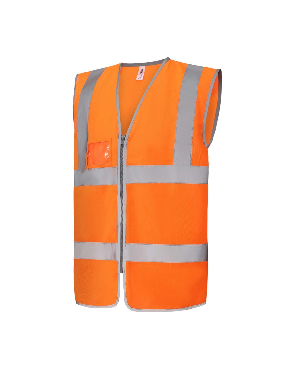 Fluo vestjes YOKO HI-VIS ZIP ID REFLECTIVE BORDER WAISTCOAT voor bedrukking &amp; borduring