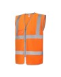 Fluo vestjes YOKO HI-VIS ZIP ID REFLECTIVE BORDER WAISTCOAT voor bedrukking &amp; borduring
