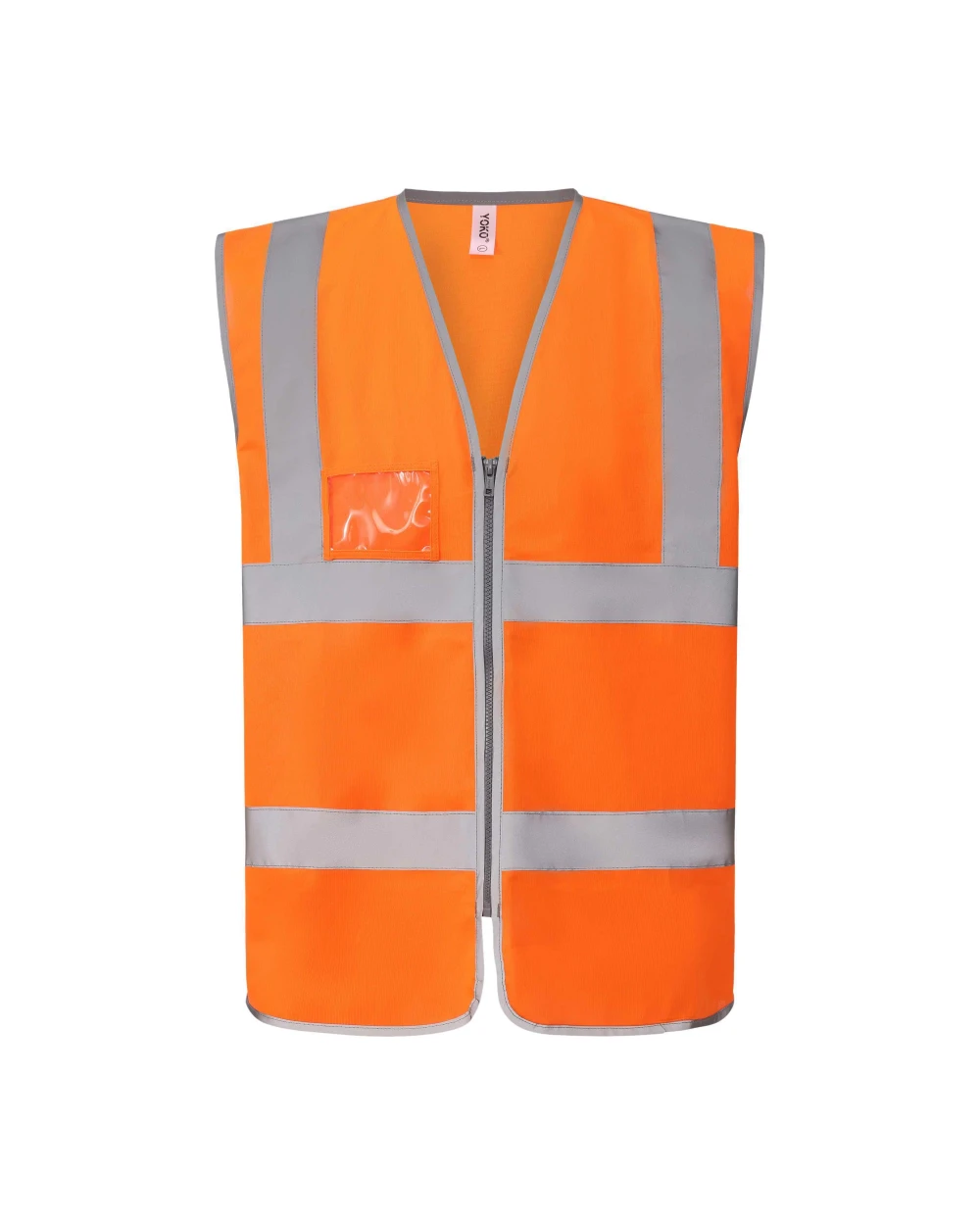Gilets de sécurité personnalisable YOKO HI-VIS ZIP ID REFLECTIVE BORDER WAISTCOAT
