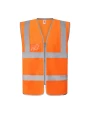 Gilets de sécurité personnalisable YOKO HI-VIS ZIP ID REFLECTIVE BORDER WAISTCOAT
