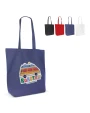 4DO Einkaufstasche Bio-Baumwolle farbig lang 270g/m² 42x12x43 cm Tote Bags personalisierbar