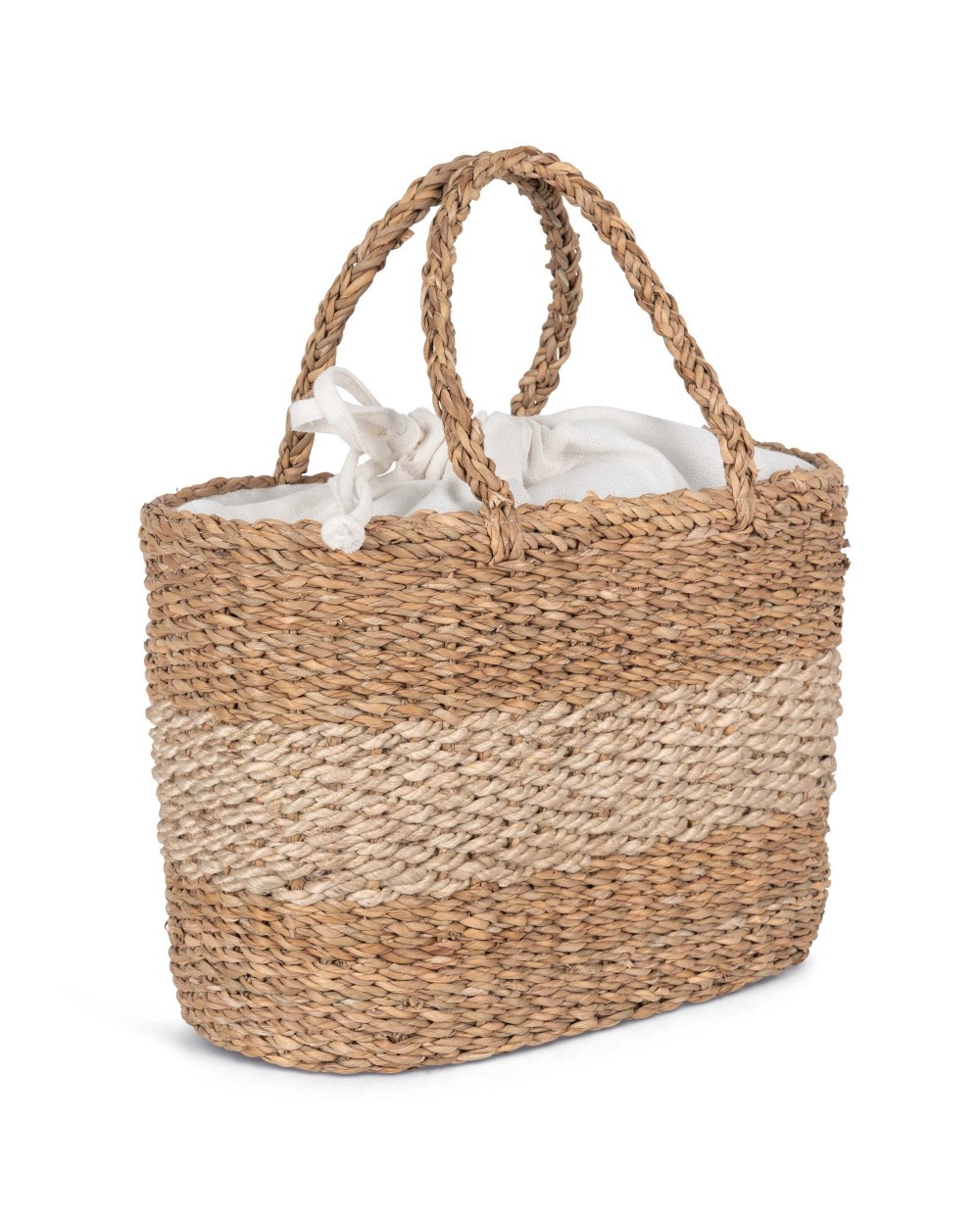 Tassen & Zakken KIMOOD Mand van zeegras en jute voor bedrukking &amp; borduring