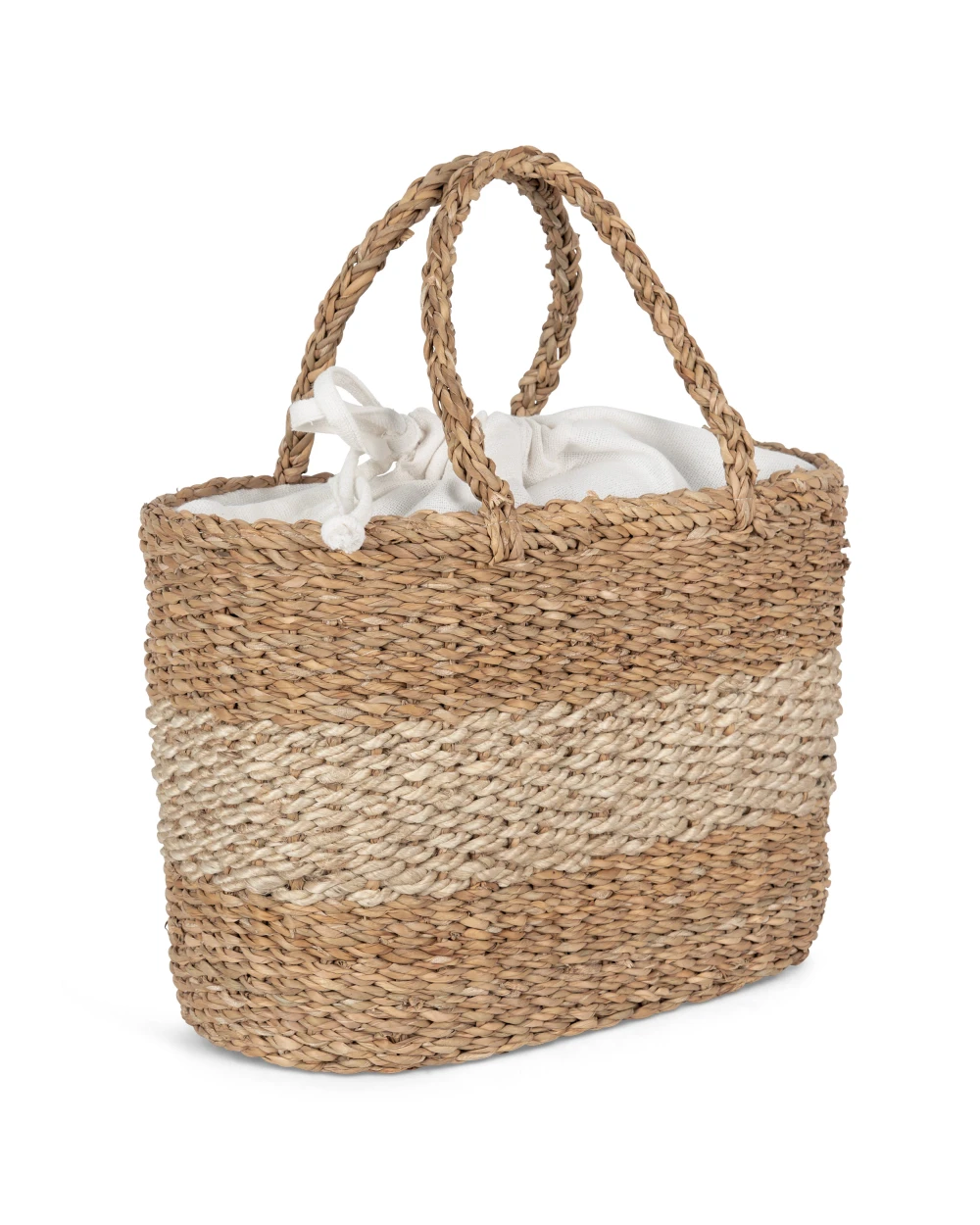Tassen & Zakken KIMOOD Mand van zeegras en jute voor bedrukking &amp; borduring