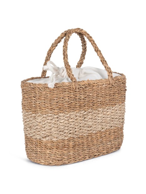 KIMOOD Sac panier en jute et jonc de mer  personnalisable
